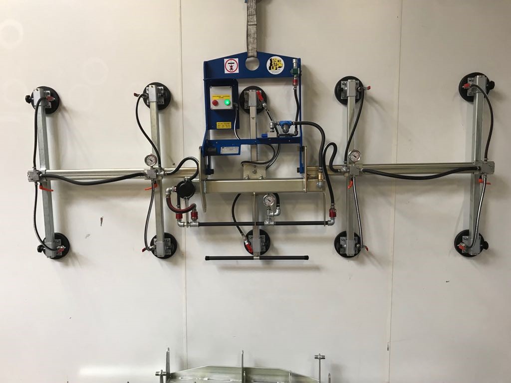 Vacu Stone MK7Y0500V10RZ 10 x Ø240 mm Zacht op Perslucht CE - 750kg Horizontaal, 500kg Verticaal