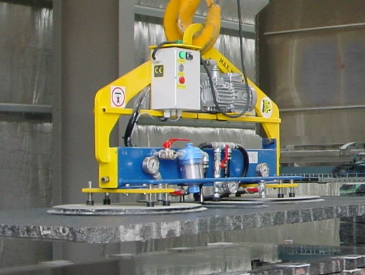 Vacuum Lifting System Type NU.RH Electric 2 x Ø610 + 1 x 660 x 160 mm Hard H2000 / V1000 kg CE