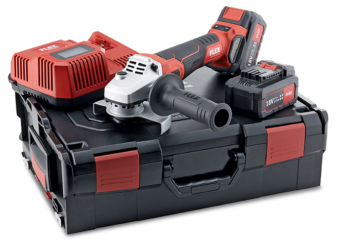 Flex Draadloze Haakse Slijper op Accu Variabel LBE 125 18.0-EC/5.0 Set