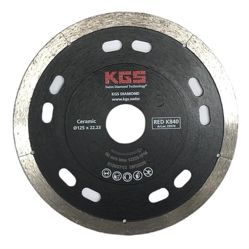 KGS Diamantzaag RED™ FineCut K840 voor Keramiek (Diameter 125 mm, Asgat 22,2 mm)