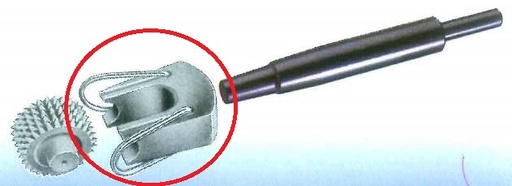 Houder voor Pneumatische Boucharde Rotatief 25 mm + Veren