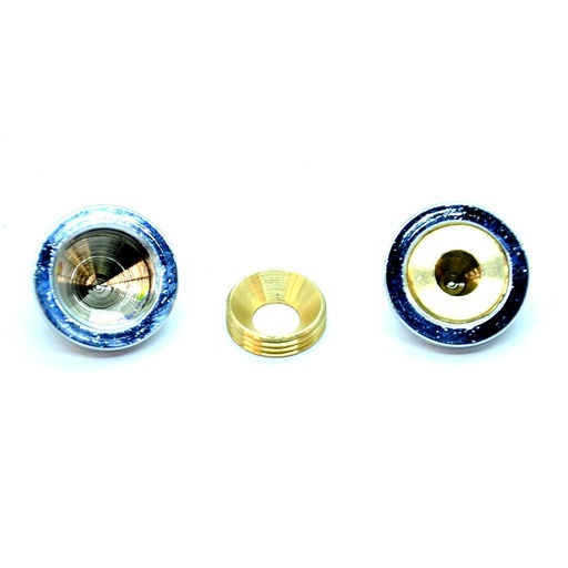 [VS-ROZE2020C] Rosace Chromée en 2 Pièces (par 100 pièces) (Diamètre 20 mm)