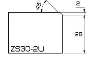 ADI Profielfrees voor UCS en Keramiek Ø20 mm ZS30-2U R1/2&quot;  