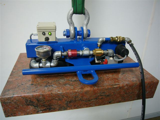 Vacuüm Hefsysteem Type WG.5Y op Perslucht - zuignap 550 x 220 mm Zacht - 300kg - Inclusief CE  Alarmsysteem