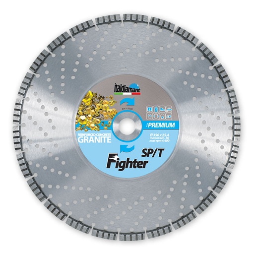 [ITZ400B2SPT1"] Italdiamant Diamond Blade Fighter SP/T for Building Materials (Diameter 400 mm, Bore 25,4 mm)