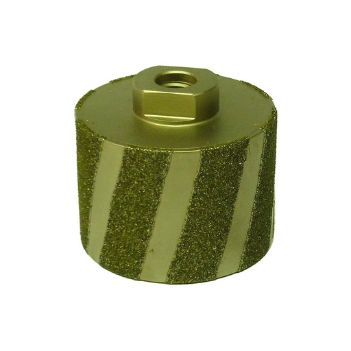 [TRMFP7050] Cylindre Diamantée Galvanisé pour Marbre et Pierre Calcaire M14 (Raccord M14, Dimensions Ø70 x 50 mm)