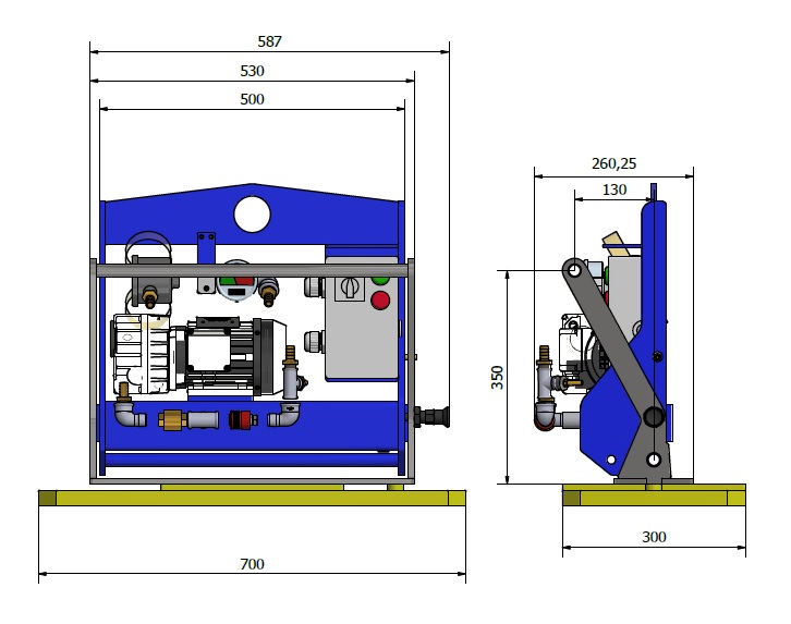 Vacuüm Hefsysteem Type NKMH0275V01LZ 700 x 300 mm - H550 kg - V275kg Elektrisch CE