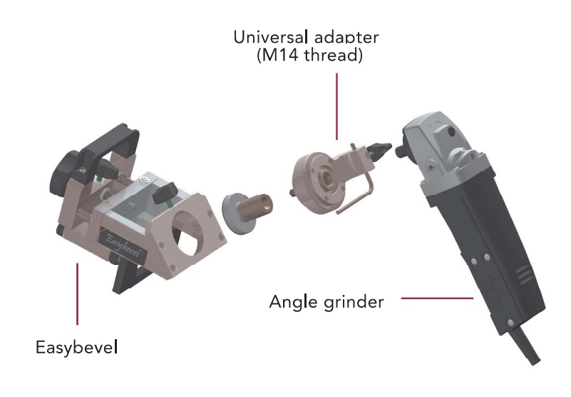 Easybevel Chanfreinkop voor Haakse Slijper M14 - 10mm