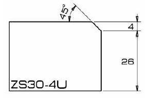 ADI Profielfrees voor UCS en Keramiek Ø20 mm ZS30-4U R1/2" 