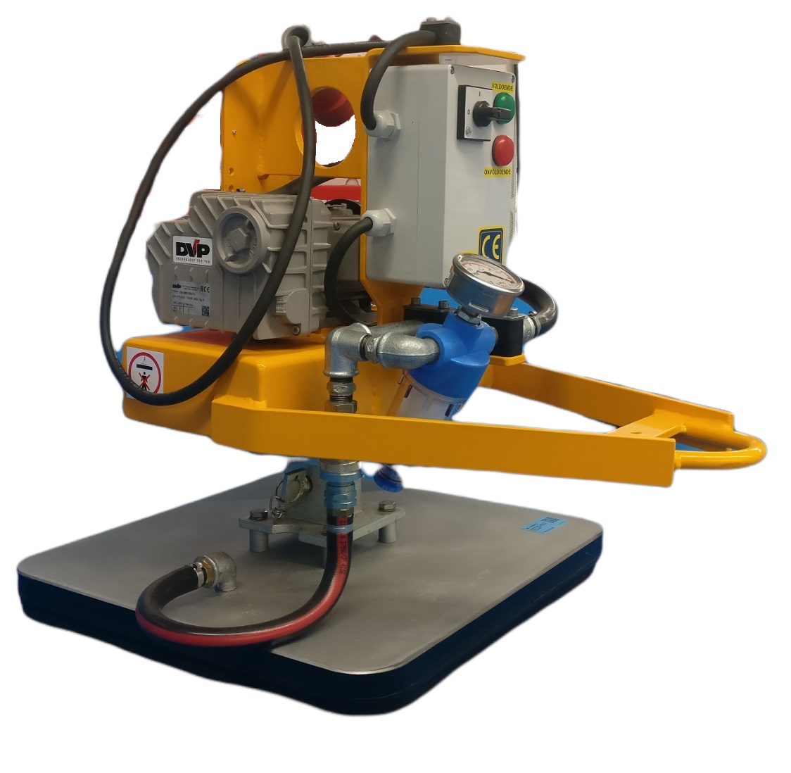 Vacuüm Hefsysteem Type NAS.MH 450 x 150 mm Zacht H150/V 75 kg Elektrisch CE