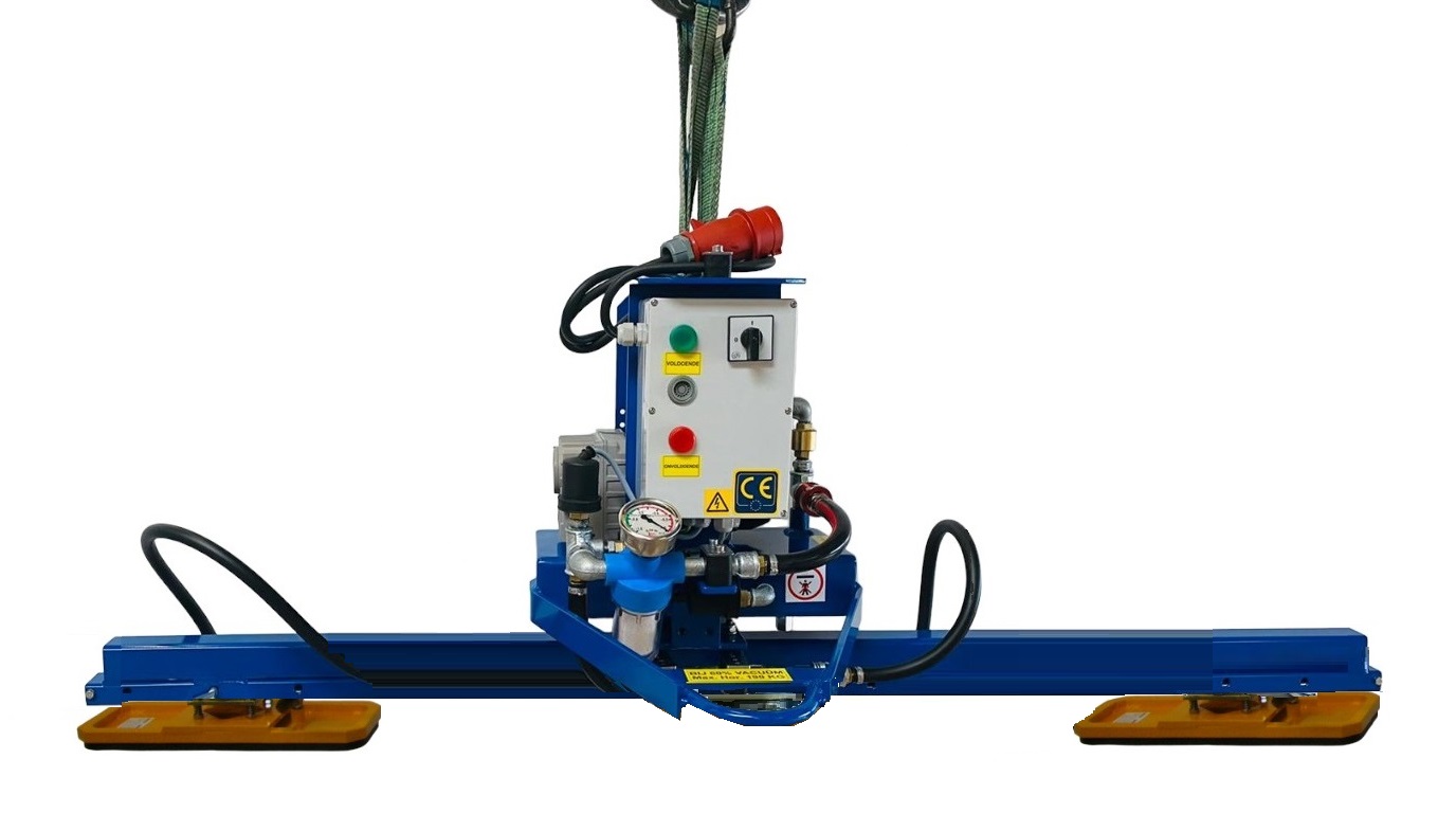 Vacuüm Hefsysteem Type NAS.MH 450 x 150 mm Zacht H150/V 75 kg Elektrisch CE