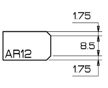 ADI Profielfrees voor UCS en Keramiek Ø20 mm AR12 R1/2"