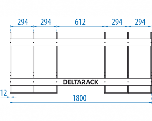 Deltarack Houten Transportbok D2L.180/6