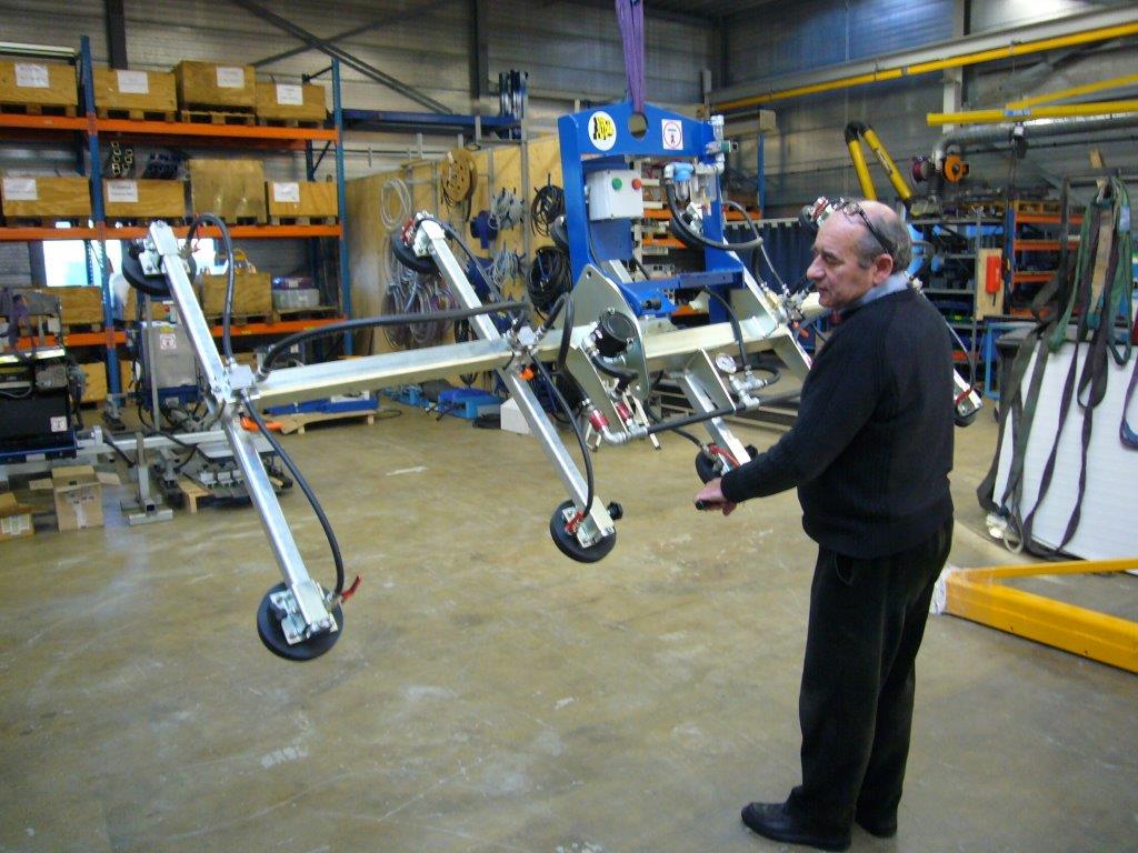 Vacu Stone MK7Y0500V10RZ 10 x Ø240 mm Zacht op Perslucht CE - 750kg Horizontaal, 500kg Verticaal