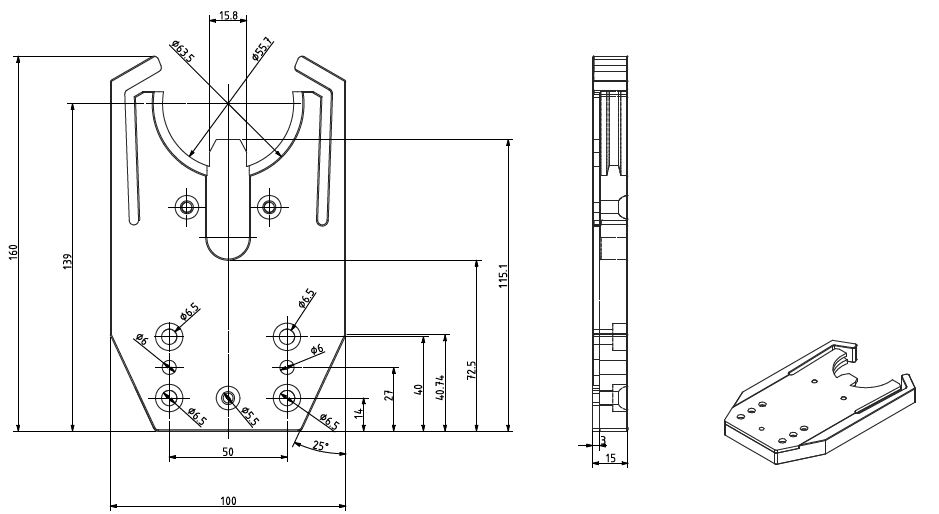 Toolhouder voor CNC-Cone ISO40 voor Intermac DIN 69871